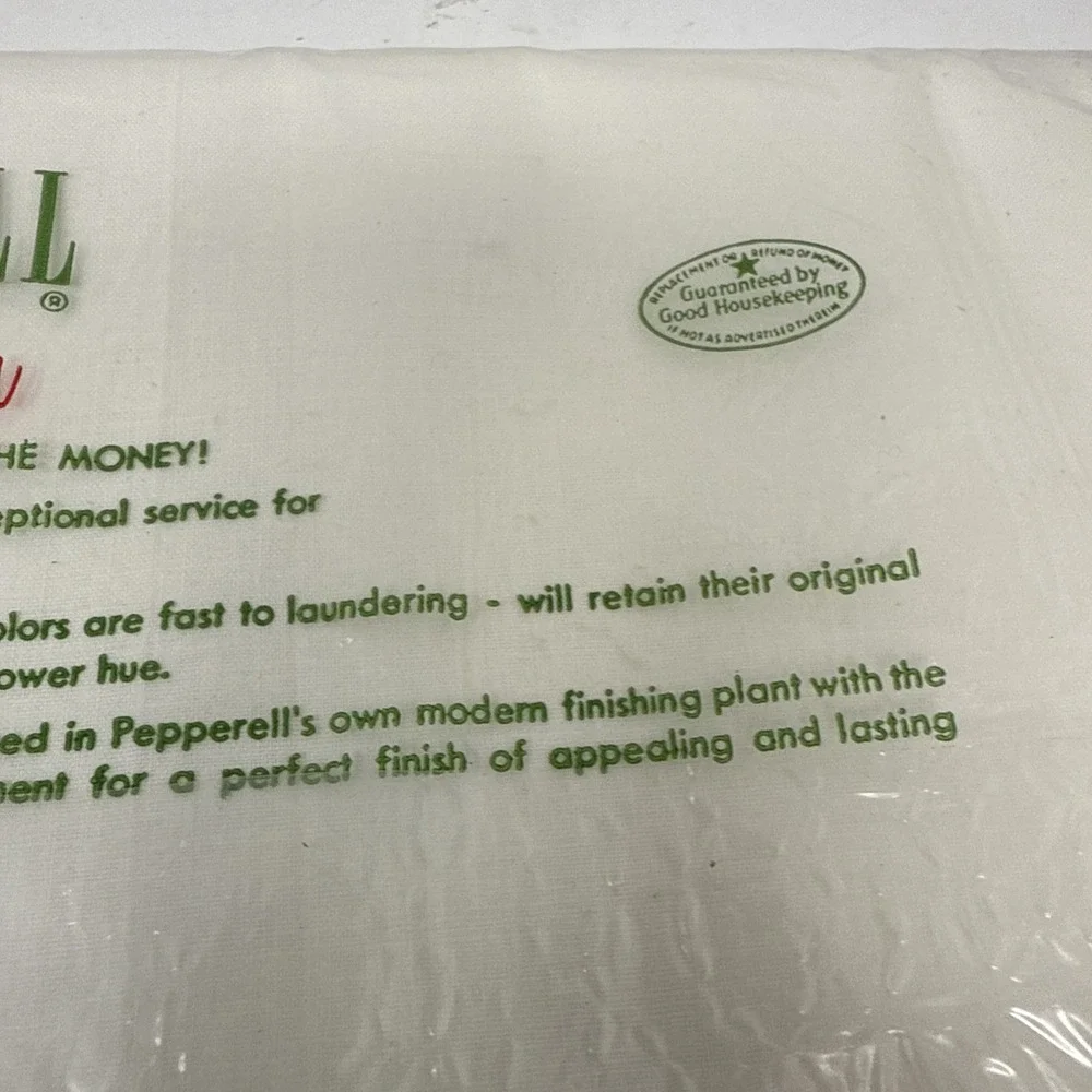 VTG Pepperell Muslin Twin Bed Sheet Bedding White Made in USA 1960s 1970s NOS